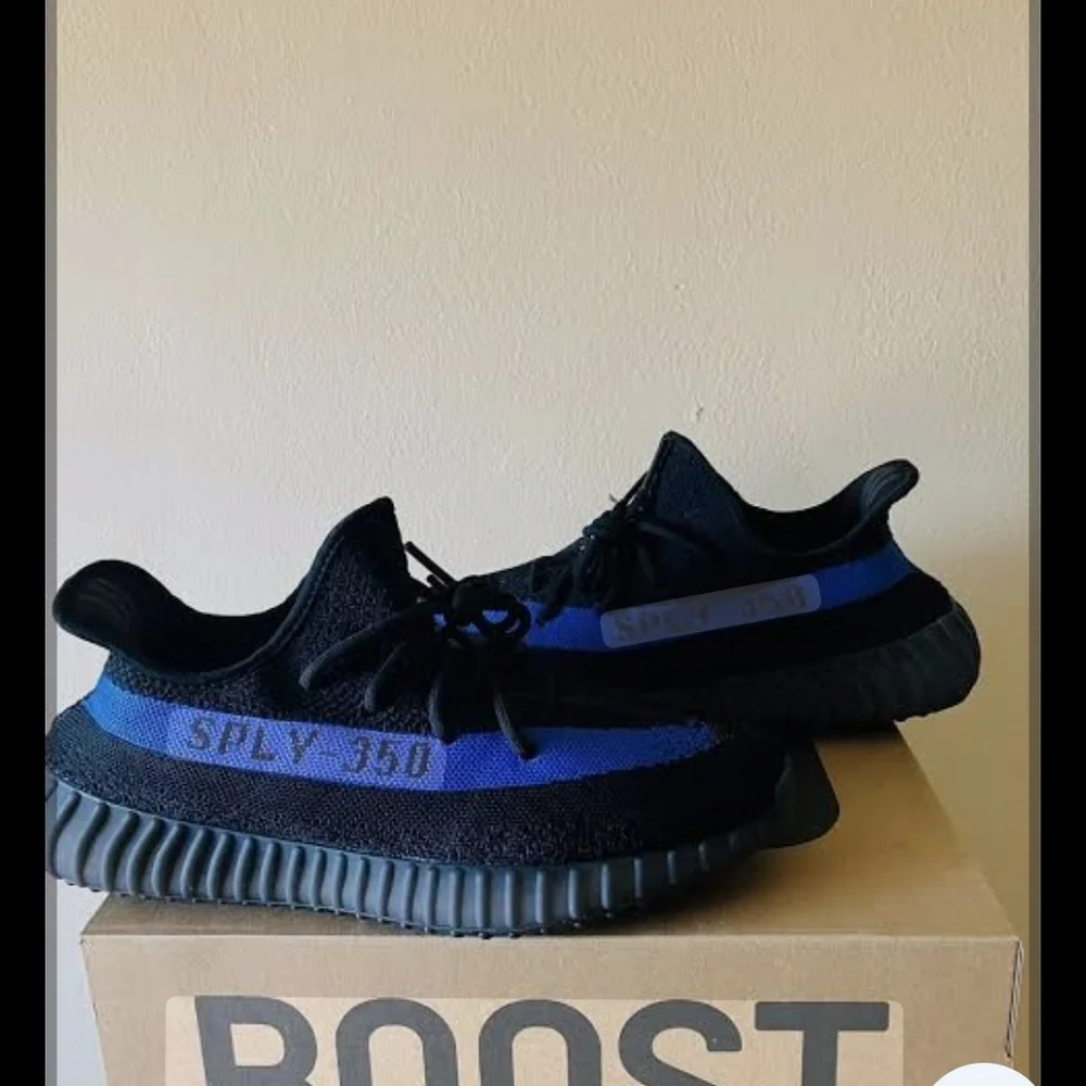 Yeezy Youth Sneakers in Black and Blue - Picture 1 of 4
